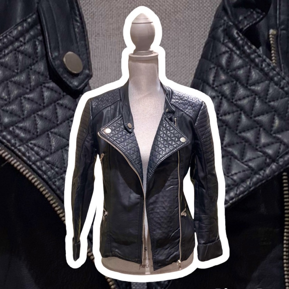 Ci Sono Pleather Moto Jacket